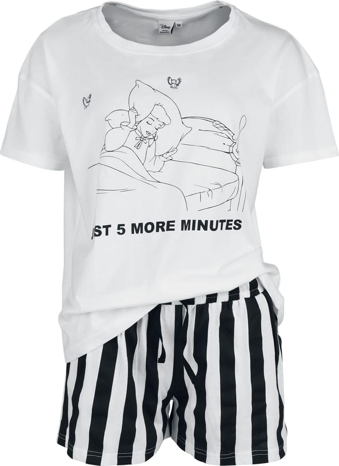 Sleeping Beauty - Disney Pyjama - Five More Minutes - S tot XXL - voor Vrouwen - wit