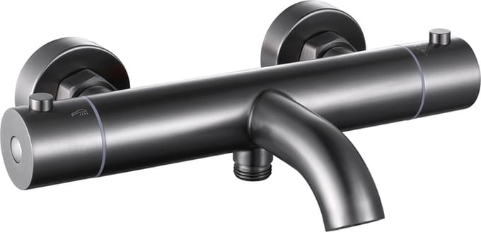 Thermostatische opbouw badkraan Gun metal