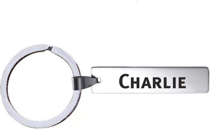 Sleutelhanger Met Naam - Charlie - RVS