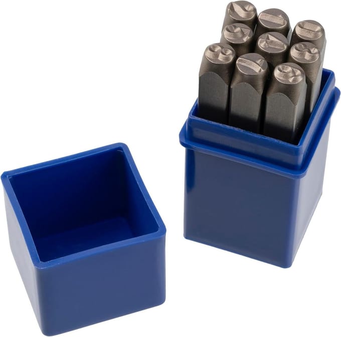 Graveernummers Set - Nummer Stempels - Cijfers Graveren - Stalen Constructie - 6 mm Cijferhoogte - Zilver