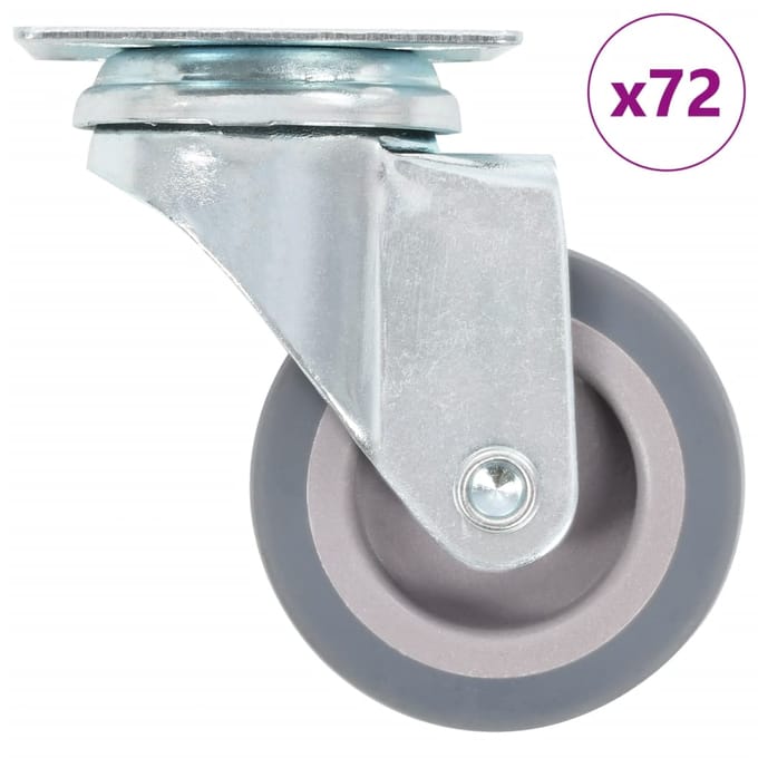 vidaXL - 72 - st - Zwenkwielen - 50 - mm