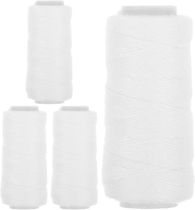 Ontharingsdraad - Katoenen draad - Gezicht ontharen - Traditionele methode - 4 klosjes - Wit