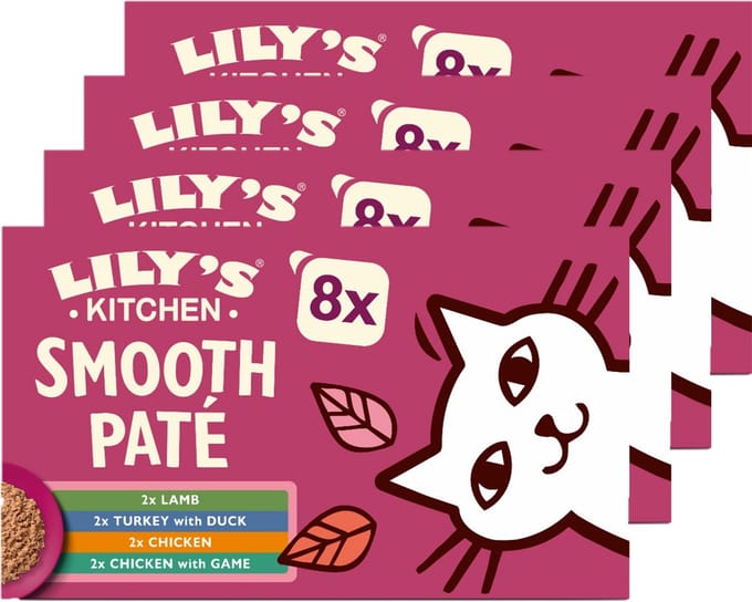 Lily's Kitchen - Kattenvoer - Natvoer - Lam, Kip, Kalkoen & Eend en Kip & Wild - 4 x 8x85g