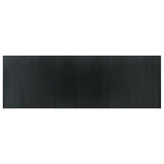 vidaXL - Vloerkleed - rechthoekig - 100x300 - cm - bamboe - grijs