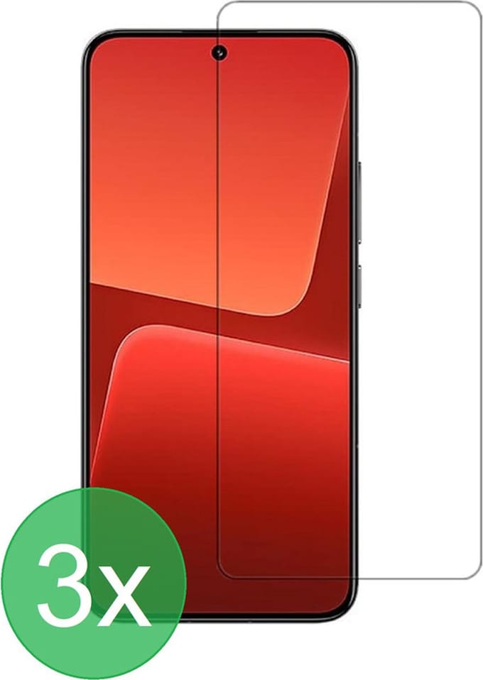 Screenprotector 3x Geschikt voor: Xiaomi 13 - screen protector - glas - bescherm - beschermglas - ZT Accessoires