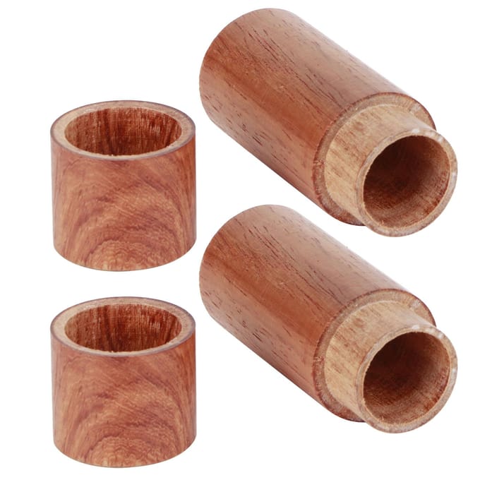 10 Stuks Houten Etherische Olie Cilinder Doos Opbergfles Container Reiskoffer Buitenmaat 2,5 cm beige