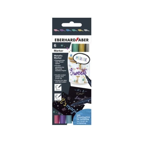 Eberhard Faber marker - metallic - duo stift - 6 stuks - EF-558406