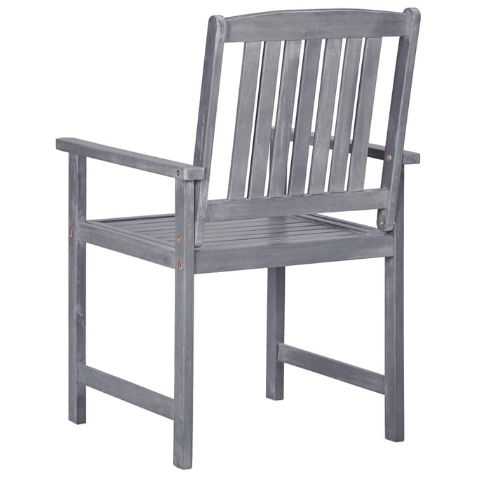 vidaXL - Tuinstoelen - 4 - st - massief - acaciahout - grijs