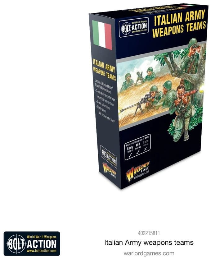 Italian Army weapons teams (Bolt action nieuw)