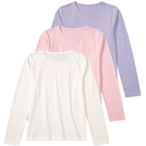 PEPPERTS! 3 meisjes shirts (lila/roze/wit, 146/152)