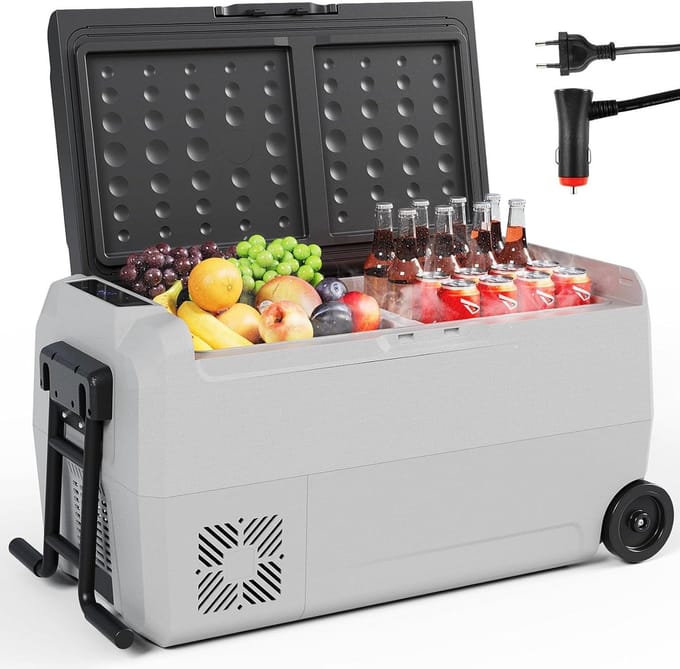 Compressor Koelbox - Elektrische Vriezer - Mobiel Gebruik - Twee Zones - 32L - Zwart