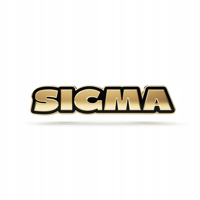 Gouden SIGMA-pin - 14K Vergold hard email | Stijlvol accessoire