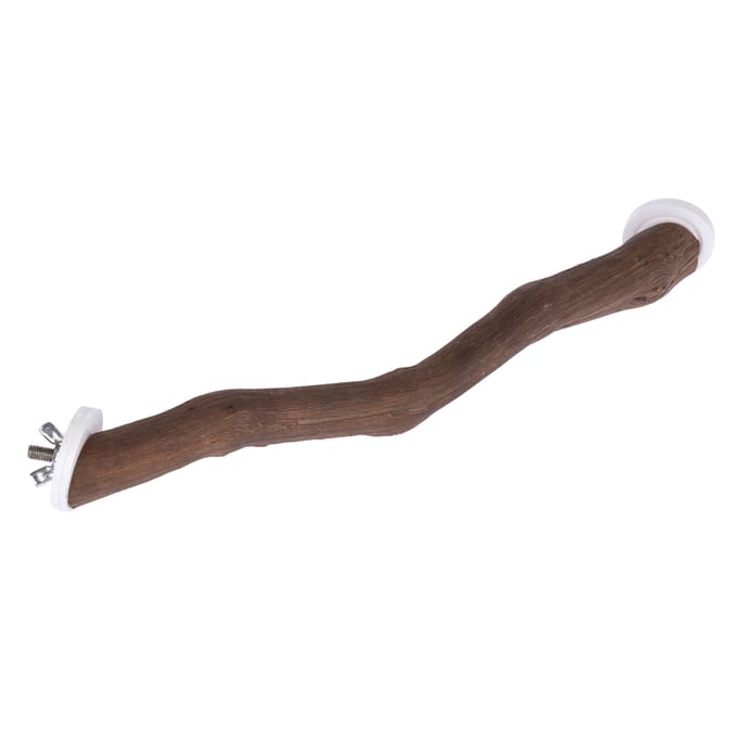 Maat S: L30xB2cm TIAKI hoekvogelzitstok van natuurlijk hout