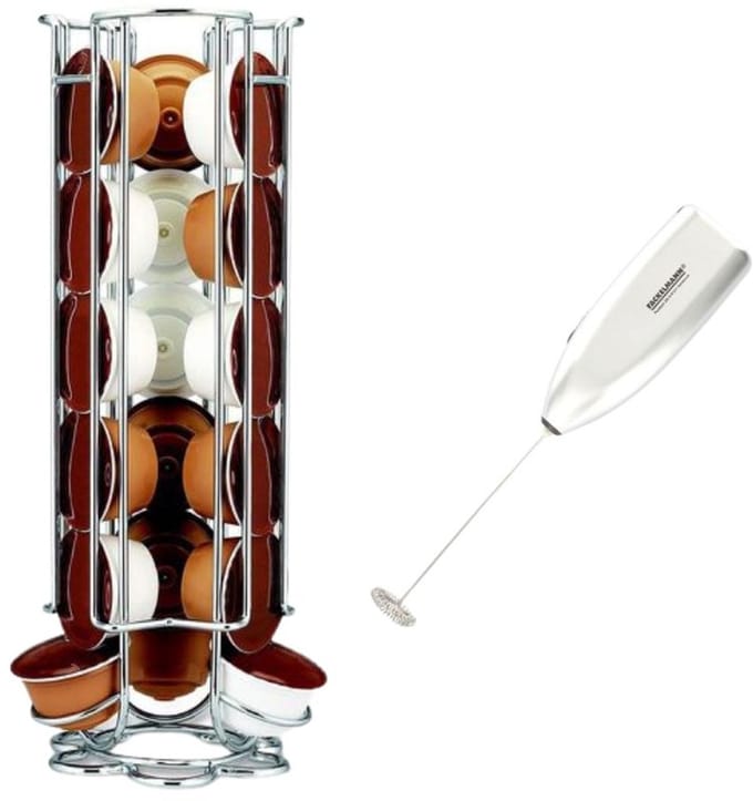 Koffieset met Dolce Gusto® capsulehouder en Fackelmann melkopschuimer