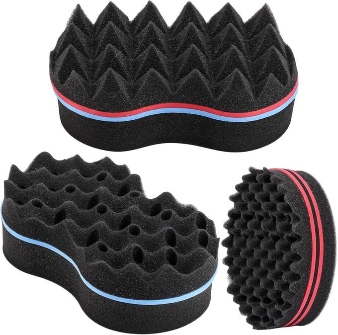 Set van 3 Haar Twistsponzen voor Krullend en Afro Haar