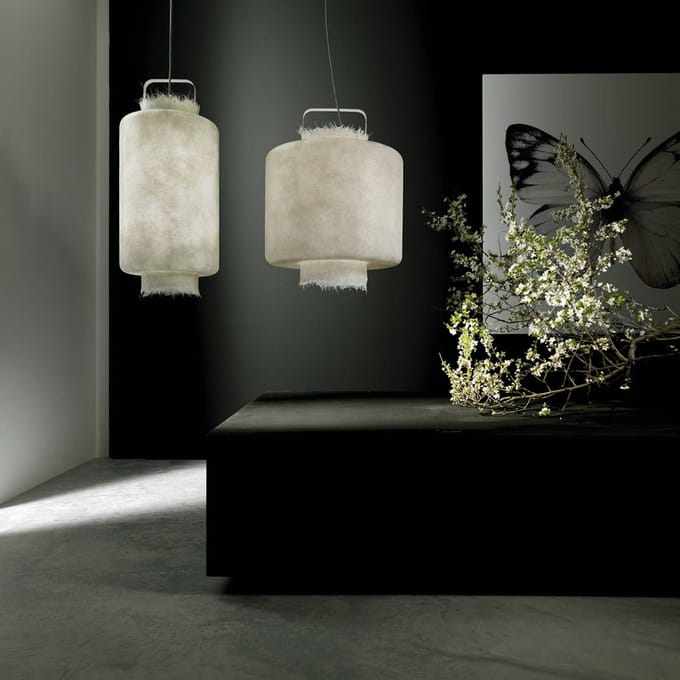 Karman Kimono - witte LED hanglamp 40 cm