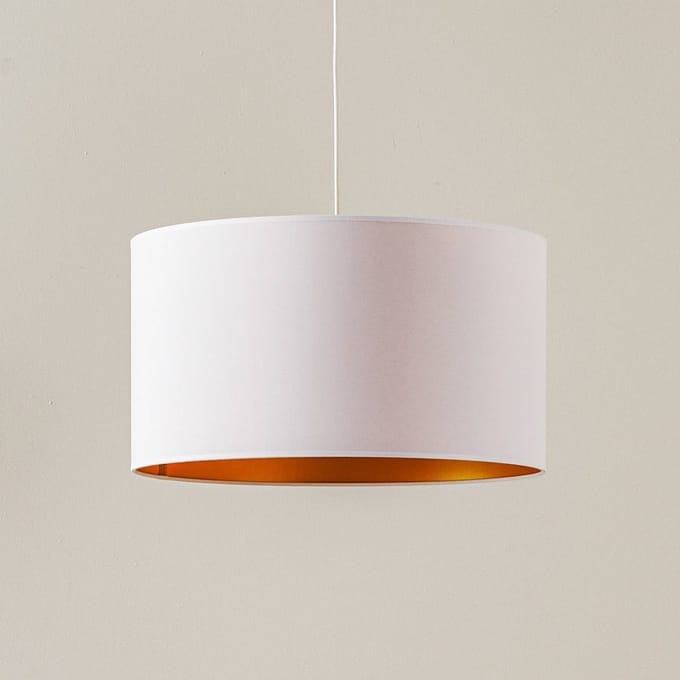 Duolla Hanglamp Roller, wit/goud, Ø 45 cm
