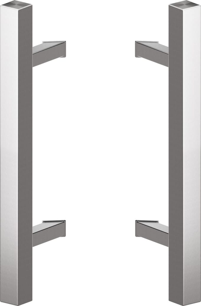 Deurgreep set RVS - 80cm - 45º - 40x40mm - T model