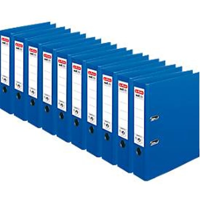 herlitz ordner maX.file protect plus, A4, rugbreedte 80 mm, 10 stuks, blauw