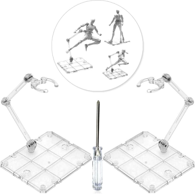 Doorzichtige Standaard voor Actiefiguren en Verzamelobjecten (2 Stuks)
