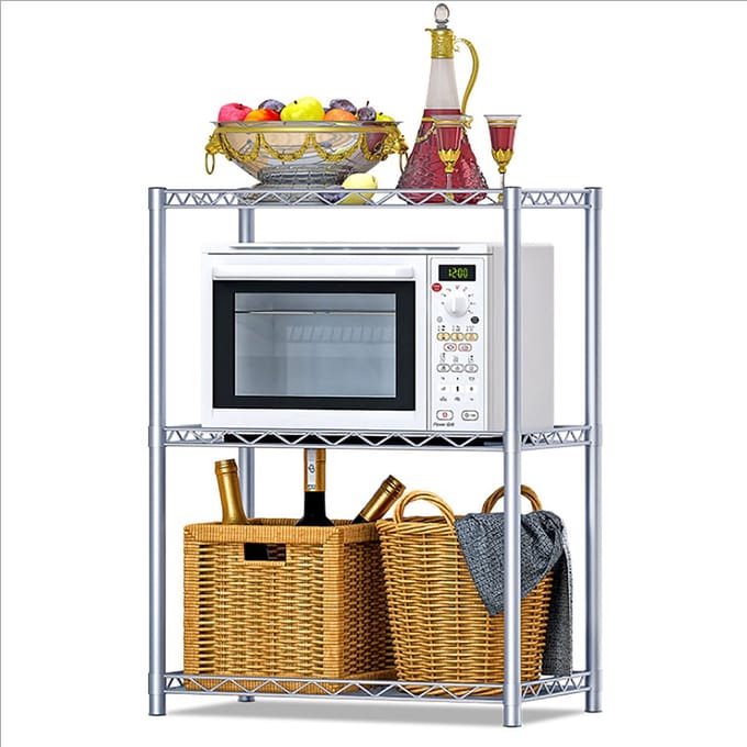 3-Laags Multifunctioneel Rek Opbergplank 56*35*80cm Organizer Plank Staande Opbergrek Badkamerplank