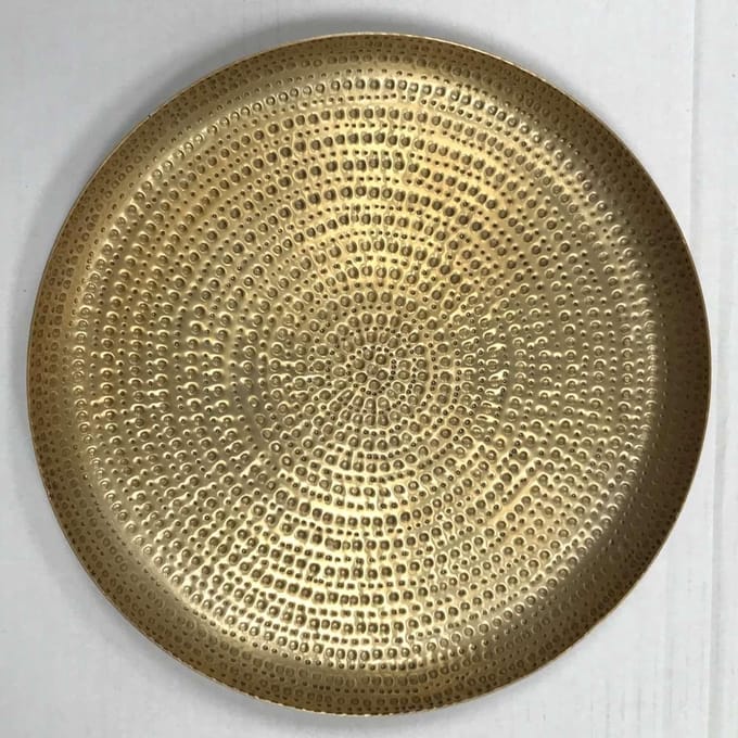 Marokkaans dienblad / decoratie schaal Zana in goud