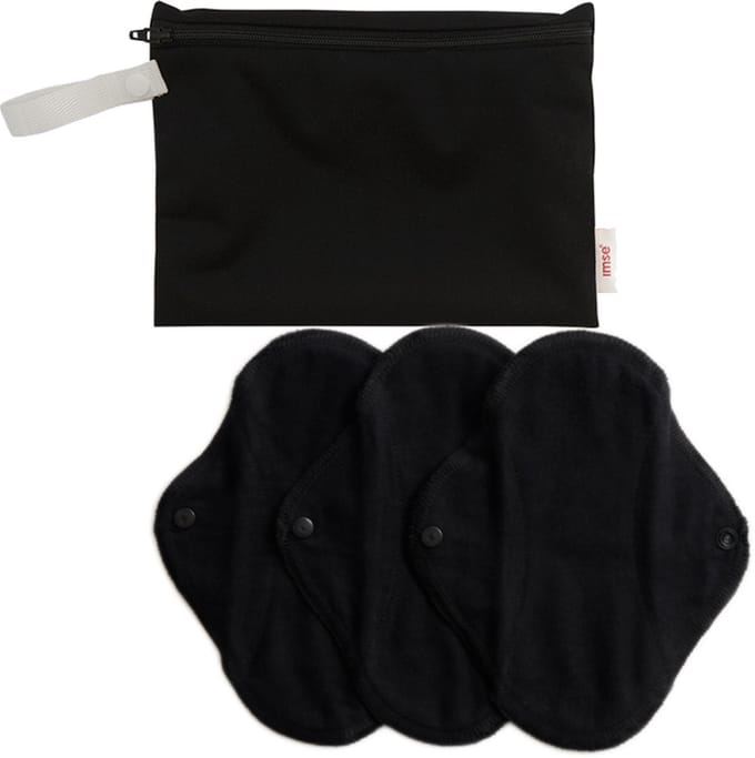 ImseVimse Inlegkruisjes zwart (3 stuks) incl wasbaar tasje