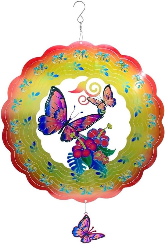 Vlinder windmolen - Spinner decoratie - Tuin versieren - Reflecterend 3D effect - 30 cm - Multicolor
