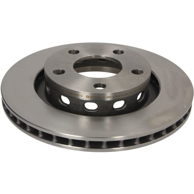 Remschijf BOSCH 0 986 478 574 achter, geventileerd, sterk gecarboniseerd, 1 Stuk
