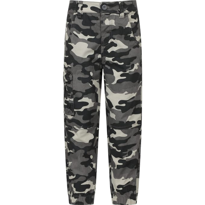 Mountain Warehouse Jongens Camo Cargo Broek (Zwart)