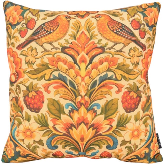 NOVÉE Sierkussen heritage bloom groen | 45x45 cm | katoen/linnen