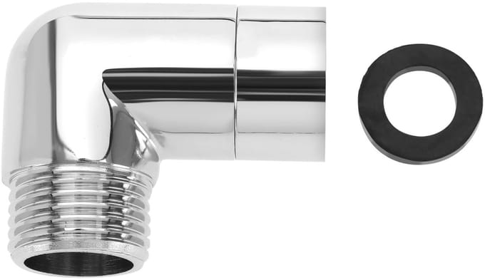 Dailygoods - Douche-elleboog adapter - 90 graden koppeling - Premium koper - Chroom afwerking - Handdouches - Douche accessoires