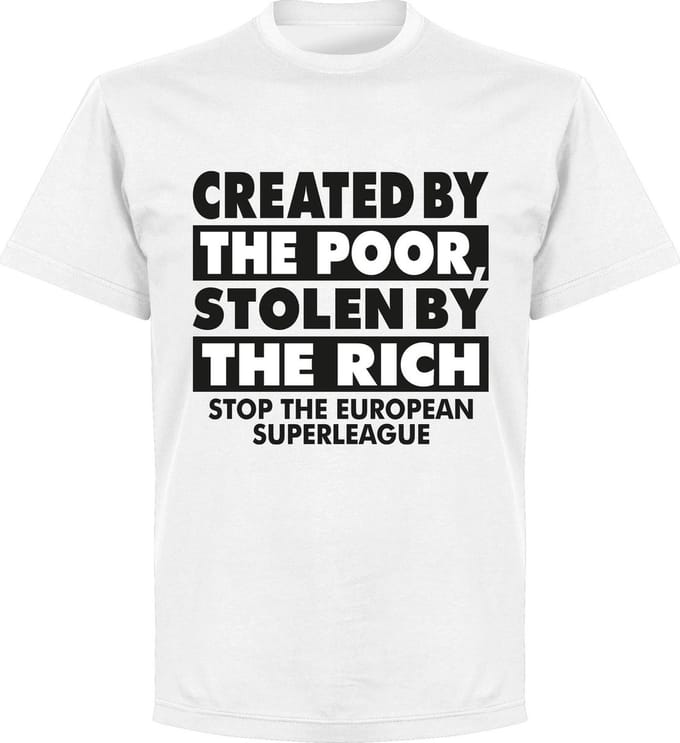 Super League Protest T-Shirt - Wit - XL