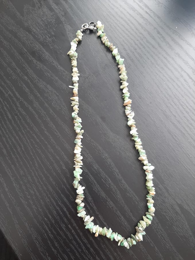 Splitketting Chrysopraas - Collier