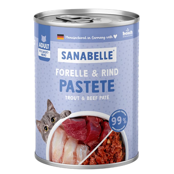 Sanabelle All Meat Kattenvoer 24 x 400 g - Forel & Rund