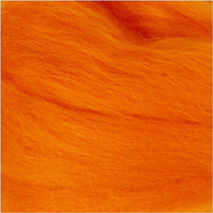 Merino Wol, dikte 21 my, oranje, 100 gr/ 1 doos