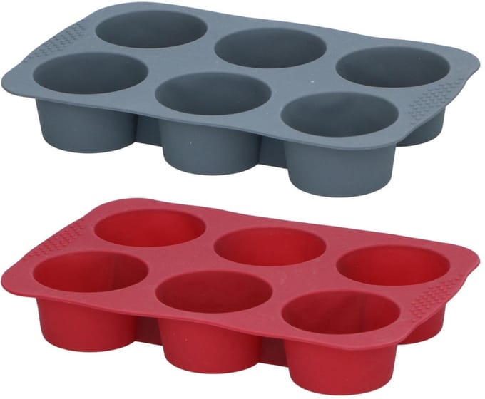 Scoby - Muffinvorm - Bakvorm - Cupcakevorm - Baking Mold - 6 Cups - Willekeurige Kleur
