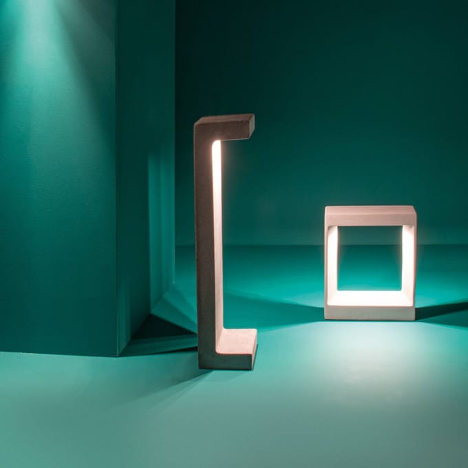 Zambelis LED tuinpadverlichting E192 van beton, hoogte 70cm