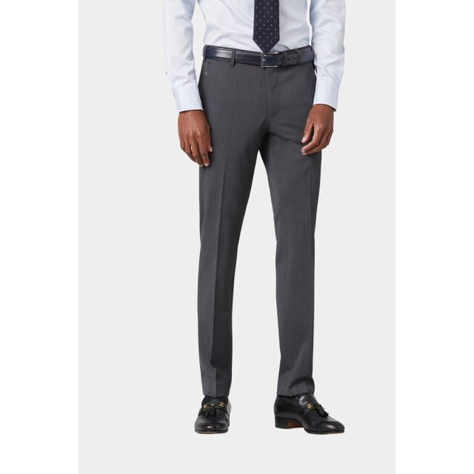 Meyer Broek Bonn Modern Fine Gabardine Bistretch Wool Blend Midden Grijs / male
