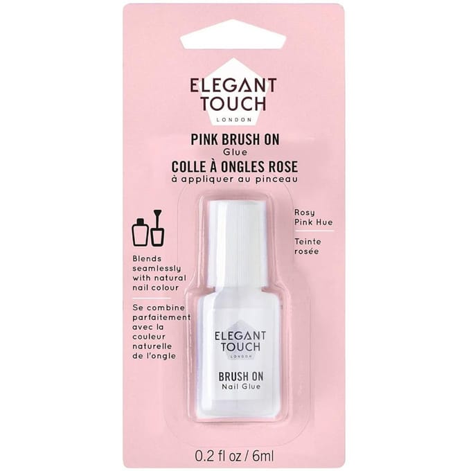 Elegant Touch Pink Brush On Nail Glue 1 st