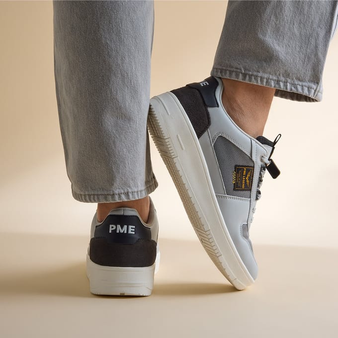 PME Legend PME Legend Gobbler sneakers grijs Imitatieleer