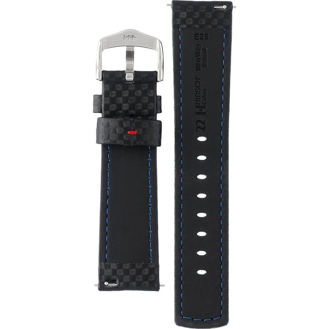 Hirsch 02592052-2-22 Carbon Horlogeband