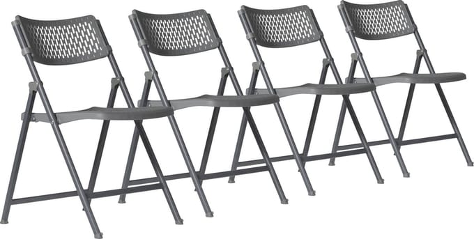Klapstoel Aran - Grijs - Set van 4 - Eenvoudig inklapbaar - Modern design