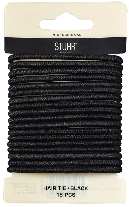 Stuhr Hair Tie Black 18 st