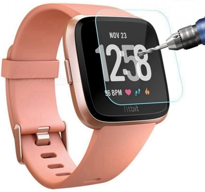 Screenprotector geschikt voor Fitbit Versa - GlassGuard Screen Protector