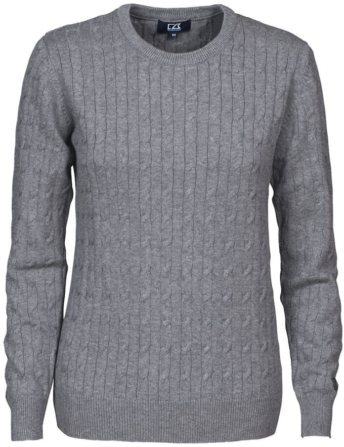 Cutter & Buck Blakely Knitted Sweater Dames 355403 - Grijs Melange - XL