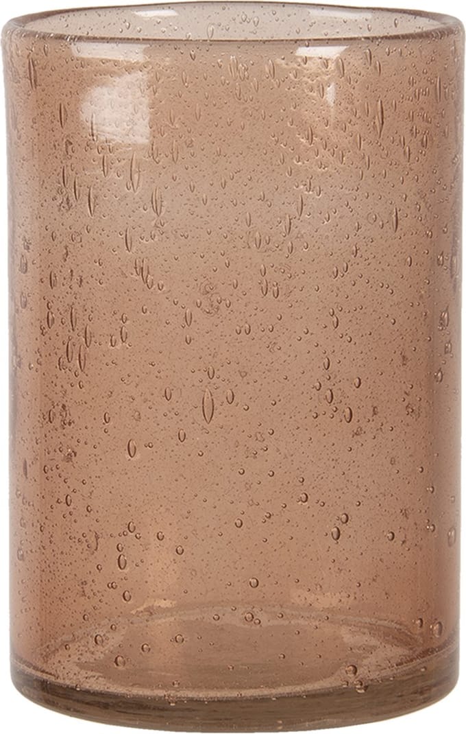 Clayre & Eef Theelichthouder Ø 10x15 cm Roze Glas