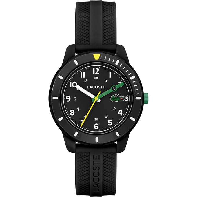 Lacoste LC2030052 Mini Tennis Staal Silic Zwart 34,5mm