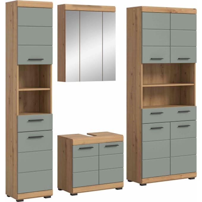 Scout badkamercombinatie salie MDF TZ Artisan eiken NB - 34x186x191cm