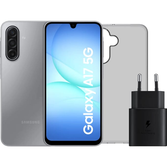 Samsung Galaxy A17 128GB Grijs 5G + Accessoirepakket